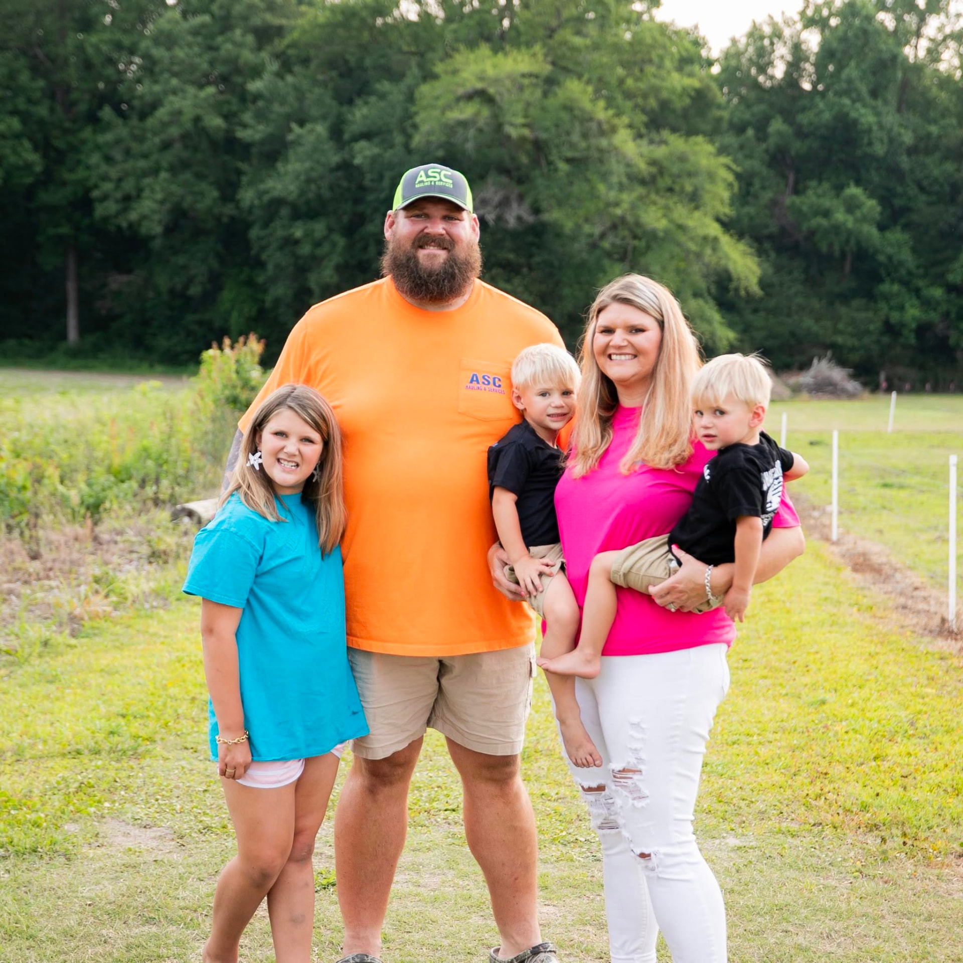 Nick and Jessie Jones with their children, the family behind ASC Property Maintenance